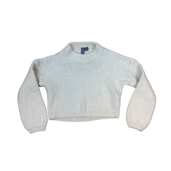 Sweaty Betty White Mohair Wool Blend Sweater Cropped Open Back Size S - Picture 5 of 11